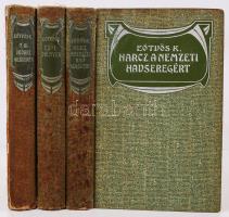 Eötvös Károly: A ki örökké bujdosott. És egyéb elbeszélések; Tünemények; Harcz a nemzeti hadseregért. (Eötvös Károly Munkái III., XV., XX.) Bp., 1905-1909, Révai Testvérek. Kiadói, egységes, egészvászon sorozatkötésben, kopottas állapotban (a gerinceken sérülés, a lapok foltosak)