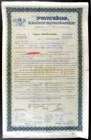 19db különféle magyar és külföldi részvény, közte Budapest 1914. A Magyar Korona Országai 6%-kal kam...