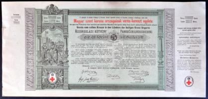 19db különféle magyar és külföldi részvény, közte Budapest 1914. A Magyar Korona Országai 6%-kal kam...