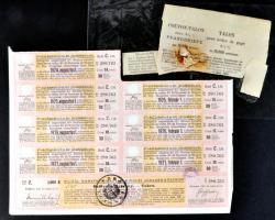 19db különféle magyar és külföldi részvény, közte Budapest 1914. A Magyar Korona Országai 6%-kal kam...