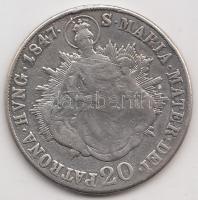 1847B 20Kr Ag "V. Ferdinánd" T:3