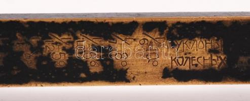 1938 "Möller"-típusú réz műszer, lejt- és emelkedő szintező / 
Vintage brass tool, 10cm