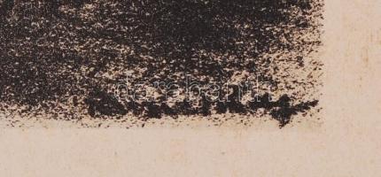 Ruzicskay György (1896-1993): Könyörgő. Algrafia, papír, jelzett az algrafián, 24×18 cm