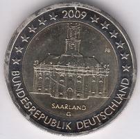 Németország 2009G 2E "Szár-vidék" T:1-
Germany 2009G 2 Euro "Saarland" C:AU
