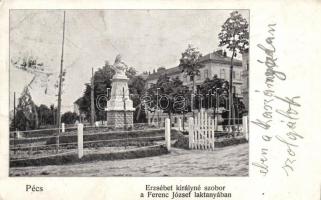 Pécs, Ferenc József laktanya, Erzsébet királyné szobor (EK)