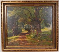 Otto Altenkirch nyomat enyhén sérült dekoratív fa keretben, 73×83 cm