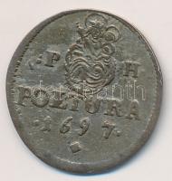 1697. Poltura "I. Lipót" "...G H B REX" T:2,2-
Huszár: 1482, Unger II.: 1093a