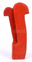 M.T. jelzéssel: Nonfiguratív figura. Festett agyag, 18 cm