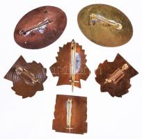 6db kfl szocialista jelvény: "Törzsgárda" jelvények (3xklf) + "Magyar Államvasutak Sz...