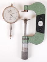 Mikrométer és egy mélységmérő,  18×8 cm, d:5 cm
