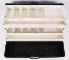 Műanyag horgász láda, 40×20×20 cm