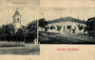 Marcali, Katolikus templom, Korona szálloda (EB)