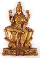 Vishnu istennő, bronz fali kép, 17×11 cm