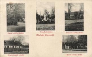 Cece, Czecze; kastélyok, Erzsébet-szobor (EK)