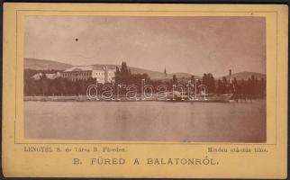 cca 1880 Balatonfüred keményhátú fotó Lengyel S. műtermáből 7x11 cm