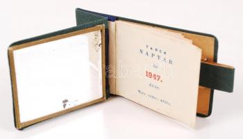 1947 Csekő étterem tárcanaptár, benne tükörrel