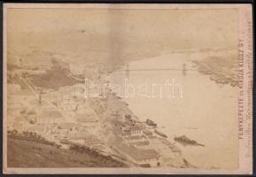 cca 1870 Budapest Tabán a Gellért hegyről KLösz György fotója 10x7 cm