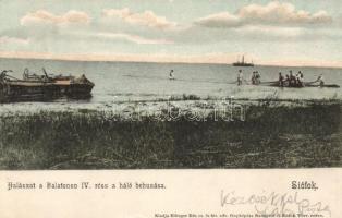 Siófok halászat a Balatonon IV. rész; a háló behúzása (kis szakadás / small tear)