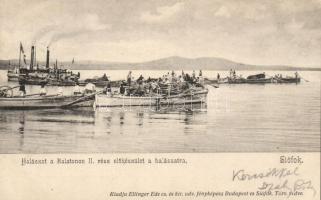 Siófok halászat a Balatonon II. rész; előkészület a halászatra