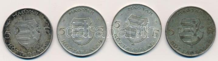 1947. 5Ft Ag "Kossuth" (4x) T:2-,3