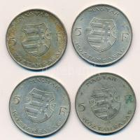 1947. 5Ft Ag "Kossuth" (4x) T:2-,3