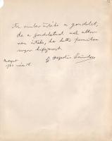 1943 Ifj. Hegedüs Sándor iró dedikációja