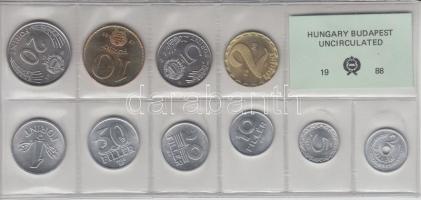 1988. 2f-20Ft 10db klf érmés forgalmi sor fóliatokban T:1