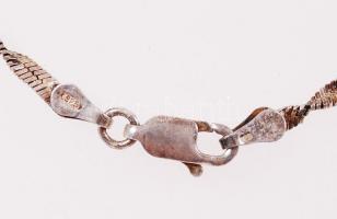 Ezüst (Ag) csavart szálú karkötő, jelzett, h:18 cm, nettó:2,6 g