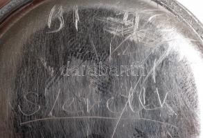 Tenczer Samu Érsekújvár másodperc mutatós zsebóra, svájci szerkezettel, jelzett, működik, fém tokban