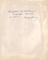 1942 Csengery János író műfordító dedikációja József főherceg részére + Rékai János orvos aláírása