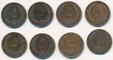 1895-1915. 2f Cu (8x) T:2-3