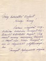 1940 Czikle Valéria költő, regényíró levele József főherceghez és Csönd virágok című versének kézirata