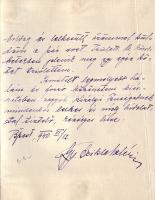 1940 Czikle Valéria költő, regényíró levele József főherceghez és Csönd virágok című versének kézira...