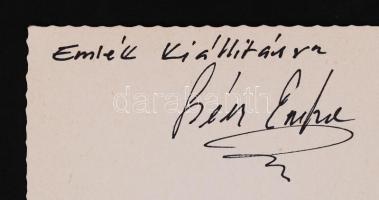 Szász Endre jelzéssel: Illusztráció. Hátoldalán Szász Endre saját kezű soraival 9x16 cm