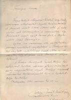1940 Torbágyi Horváth József festőművész egyetemi tanár levele József főherceghez