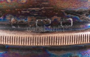 1872-1902 Ezüst (Ag) szalvétagyűrű vésett virágdíszítéssel, olvashatatlan jelzéssel és monarchiabeli...