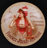 cca 1900 Ferencz József keserűvíz litho reklámos pénzvisszaadó tálka 14 cm