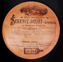 cca 1900 Ferencz József keserűvíz litho reklámos pénzvisszaadó tálka 14 cm