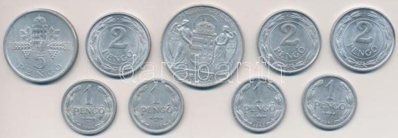 1941-1944. 1P Al (4x) + 1941-1943. 2P Al (3x) + 1943-1945. 5P Al (2x) T:2,2-