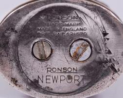 cca 1950 Ronson Newport ezüstözött asztali öngyújtó / 
Ronson Newport silver plated table lighter, 7...
