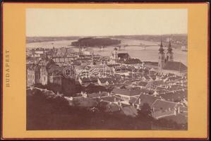 cca 1890 Budapest a Várhegyről keményhátú fotó 17x11 cm