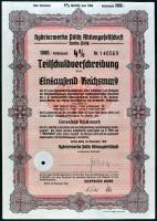 Németország 1923-43. 10db különféle részvény T:I
Germany 1923-43. 10pcs of different shares C:UNC