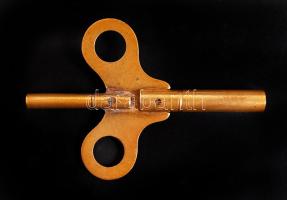 Kétméretű, réz órakulcs asztali órákhoz /  Brass double winding key for table clocks, 7cm