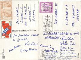 1980-1981 2db képeslap Ausztriából ill. Kubából magyar úszók pl Darnyi, Wladár, Egerszegi stb. összesen 16 aláírásával
