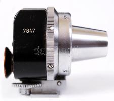 cca 1940 Leitz (Leica) külső kereső, 35-135mm, eredeti, bőr tokjában (szériaszám: 7847) /  Leitz (Leica) external viewfinder 35-135mm, in original case (serial nuber: 7847)