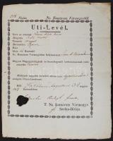 1847 Útlevél Tata-Rozsin / Passport