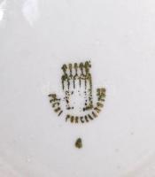 Zsolnay kakaós bögre, peremén máz hibával, jelzett, matricás, m:10 cm + 2 db jelzés nélküli bögre