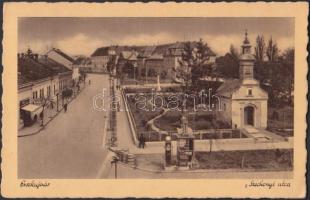 Érsekújvár Széchenyi street, chapel, gas station
