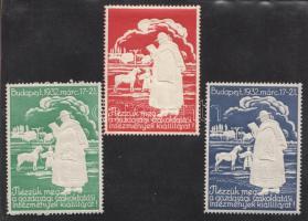 1932 Gazdasági szakoktatási intézmények kiállítása 3 db levélzáró