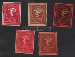 1929 Magyar gyógyszerész egyesület kongresszusa 5 db levélzáró